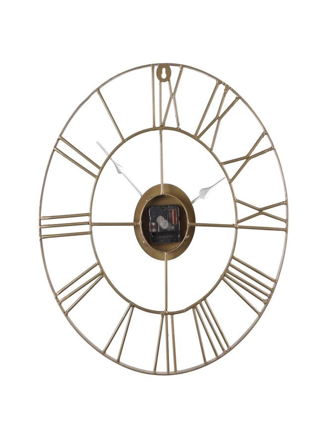 TrenDec Metal 18" Wall Decor Clock, Antique Gold Skeleton Metal Wall Clock for Home Office Decor Wall Clock. - Image 5